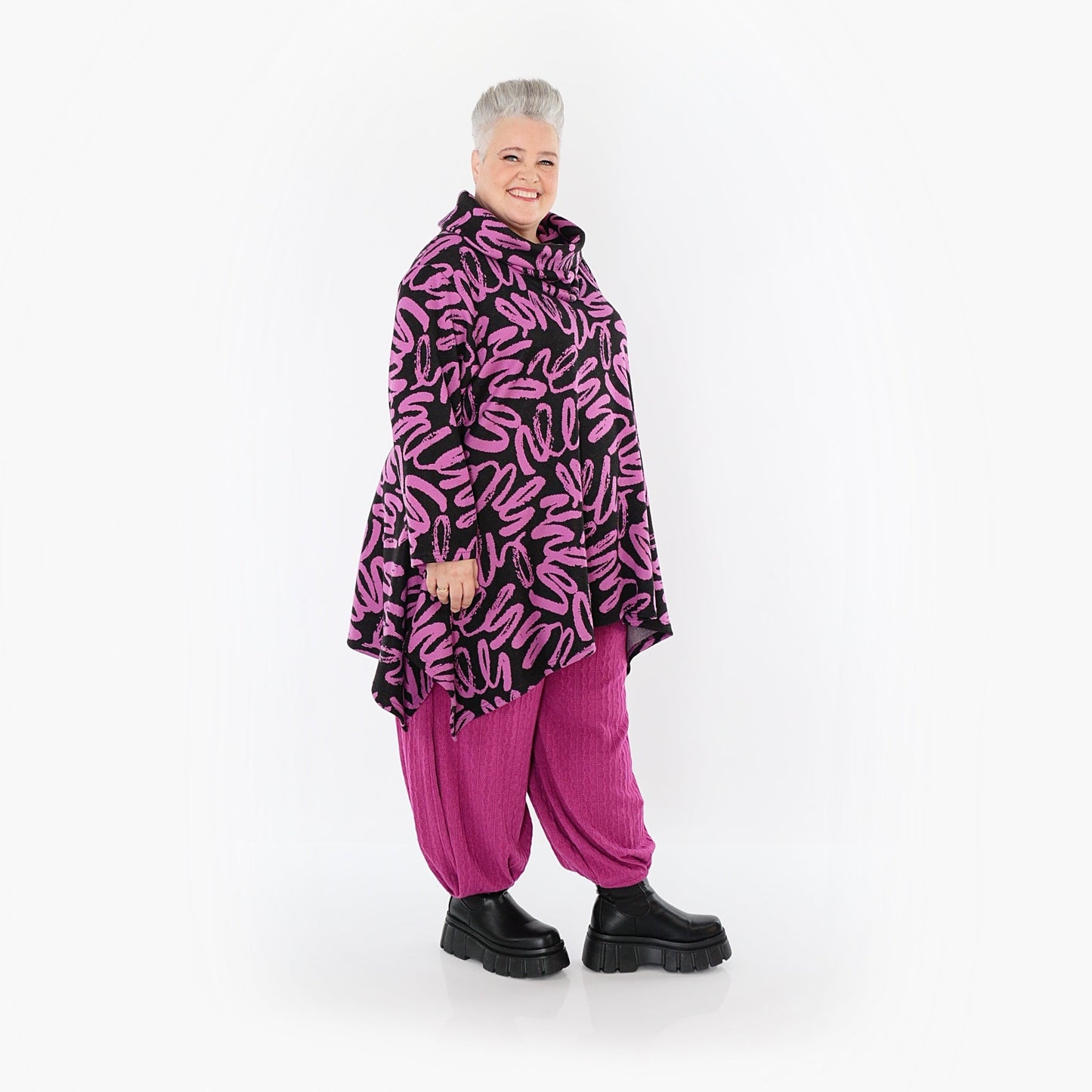 Akh 1529 03371 Shirt Black Fuchsia 5