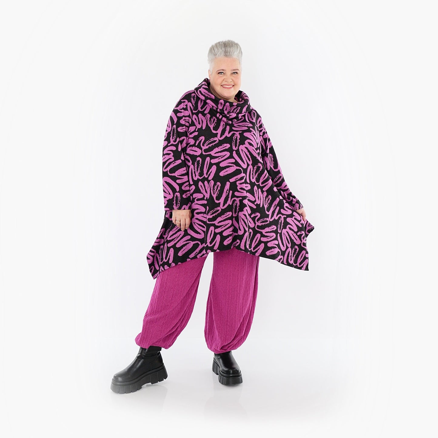 Akh 1529 03371 Shirt Black Fuchsia 6