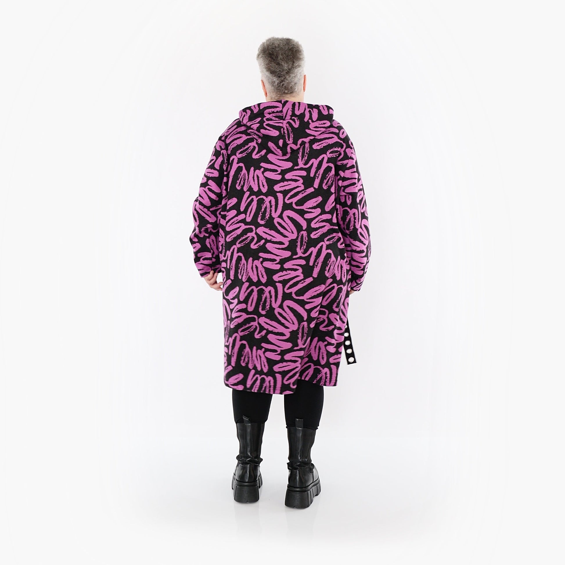 Akh 1529 06989 Dress Black Fuchsia 5