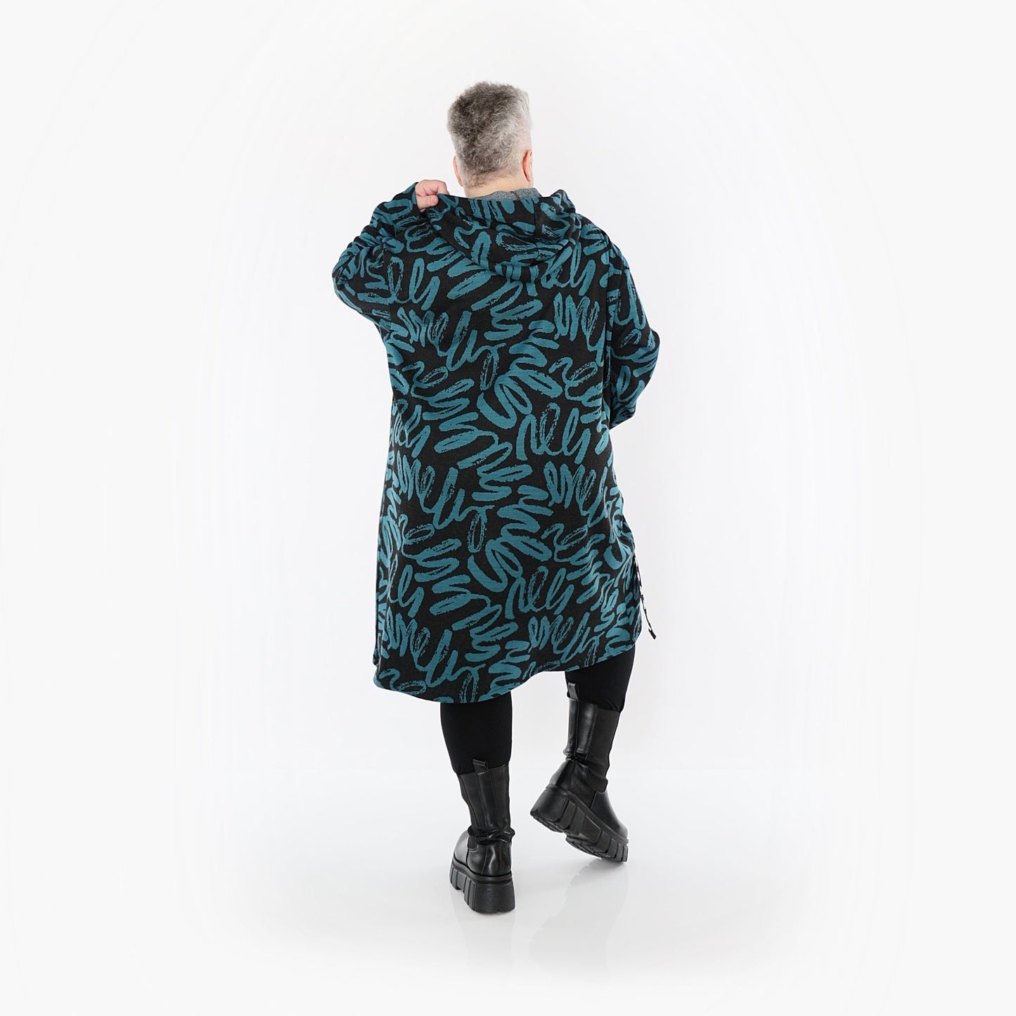 Akh 1529 06989 Dress Black Petrol 5