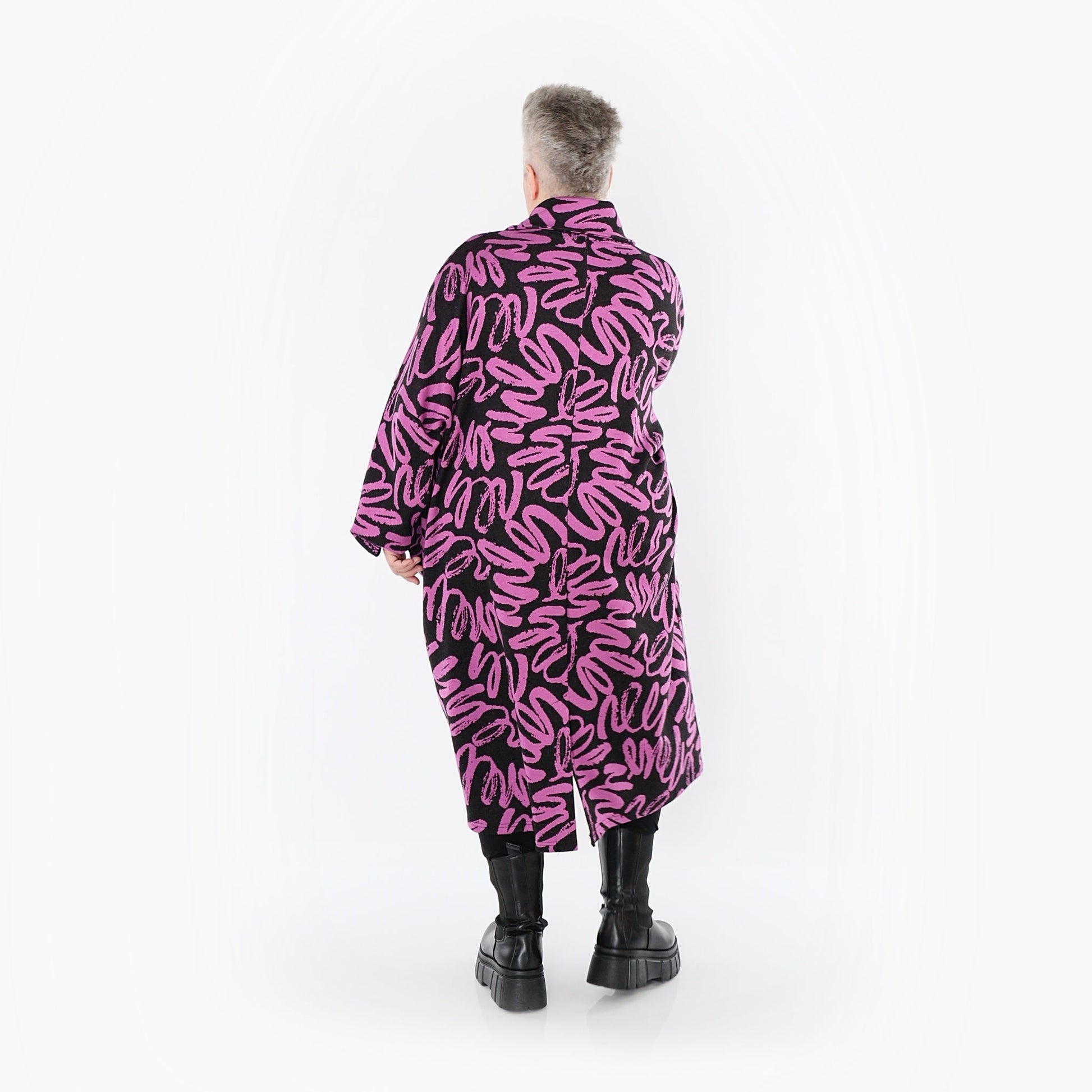 Akh 1529 07041 Coat Black Fuchsia 5