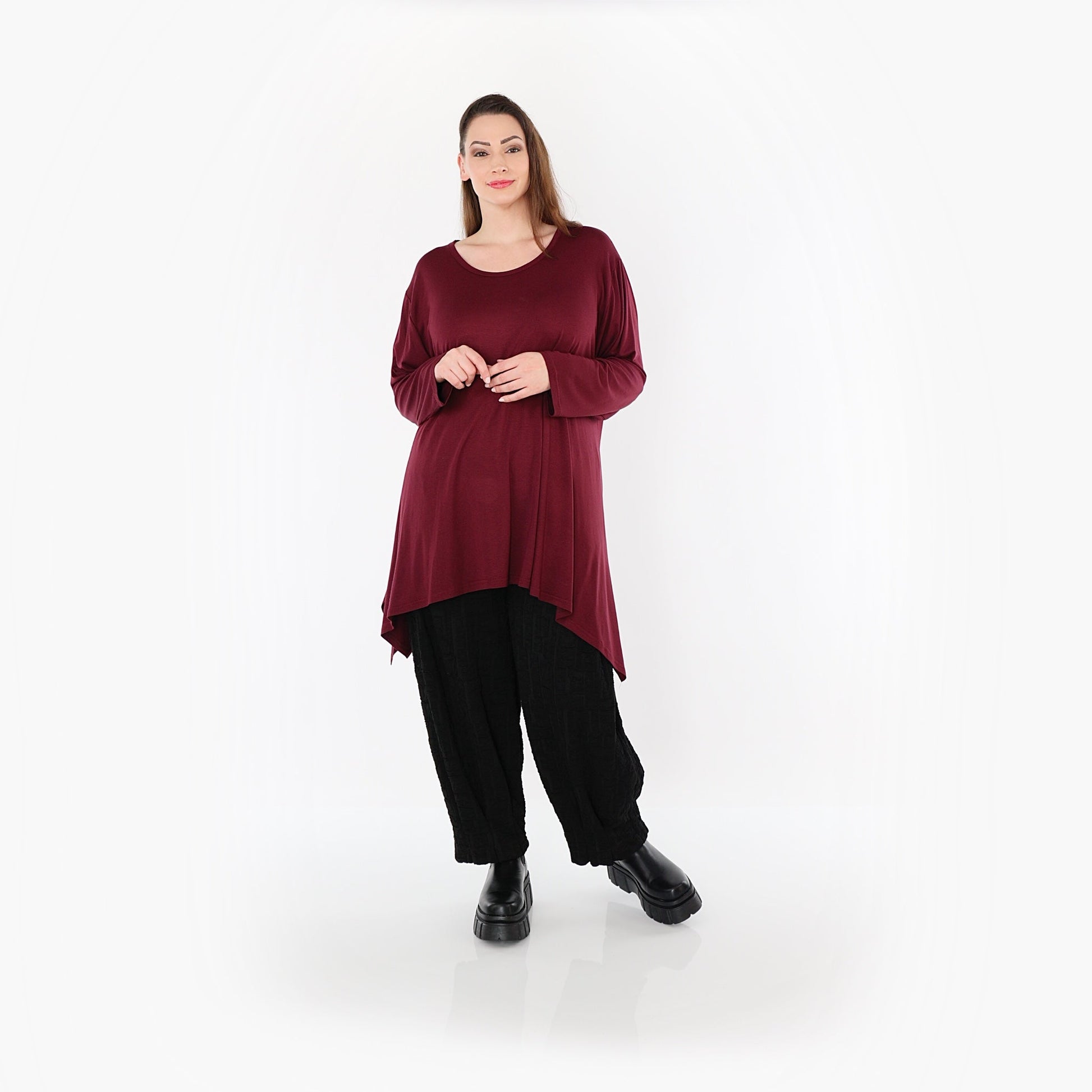 01019 "BasicLove" Shirt – Burgundy