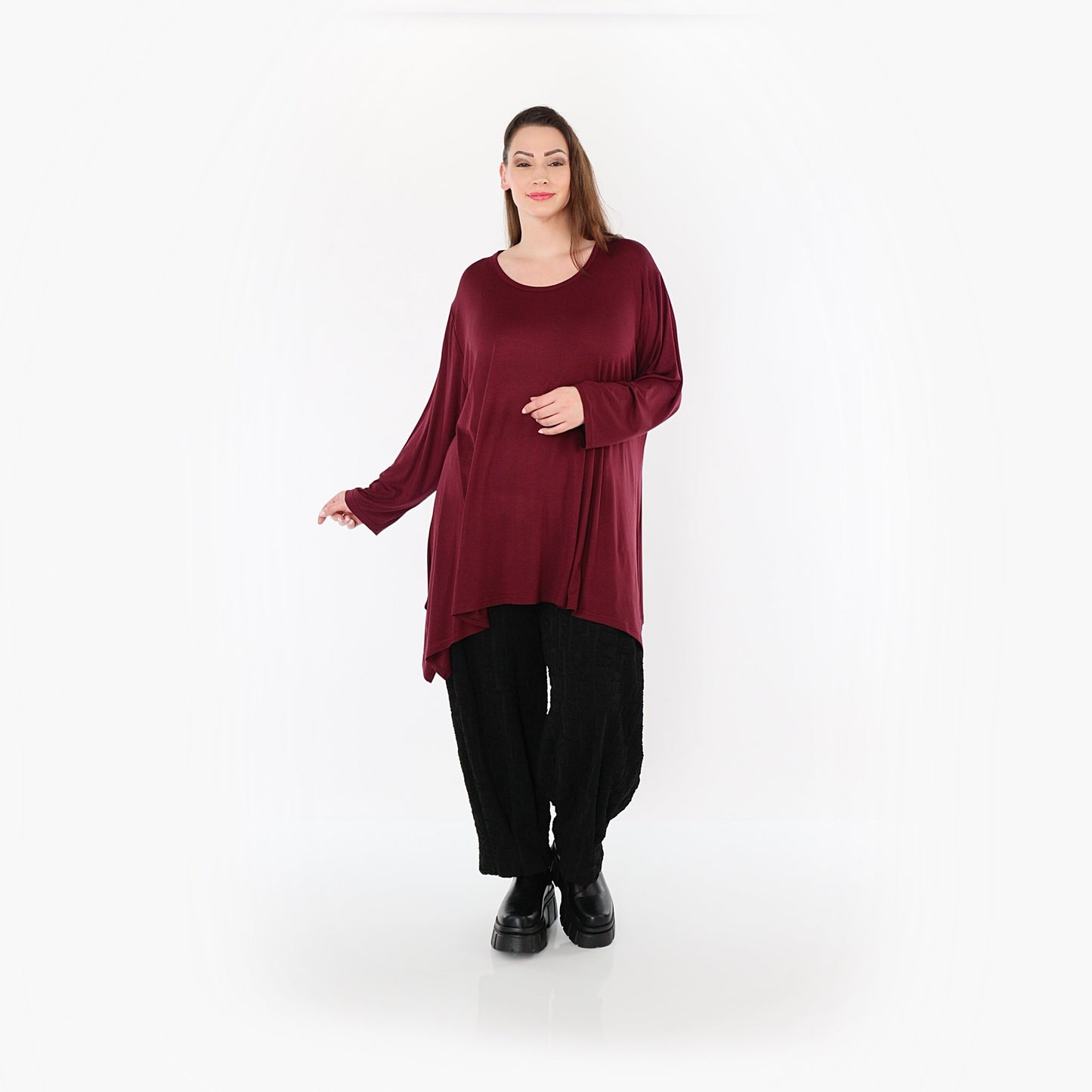 01019 "BasicLove" Shirt – Burgundy