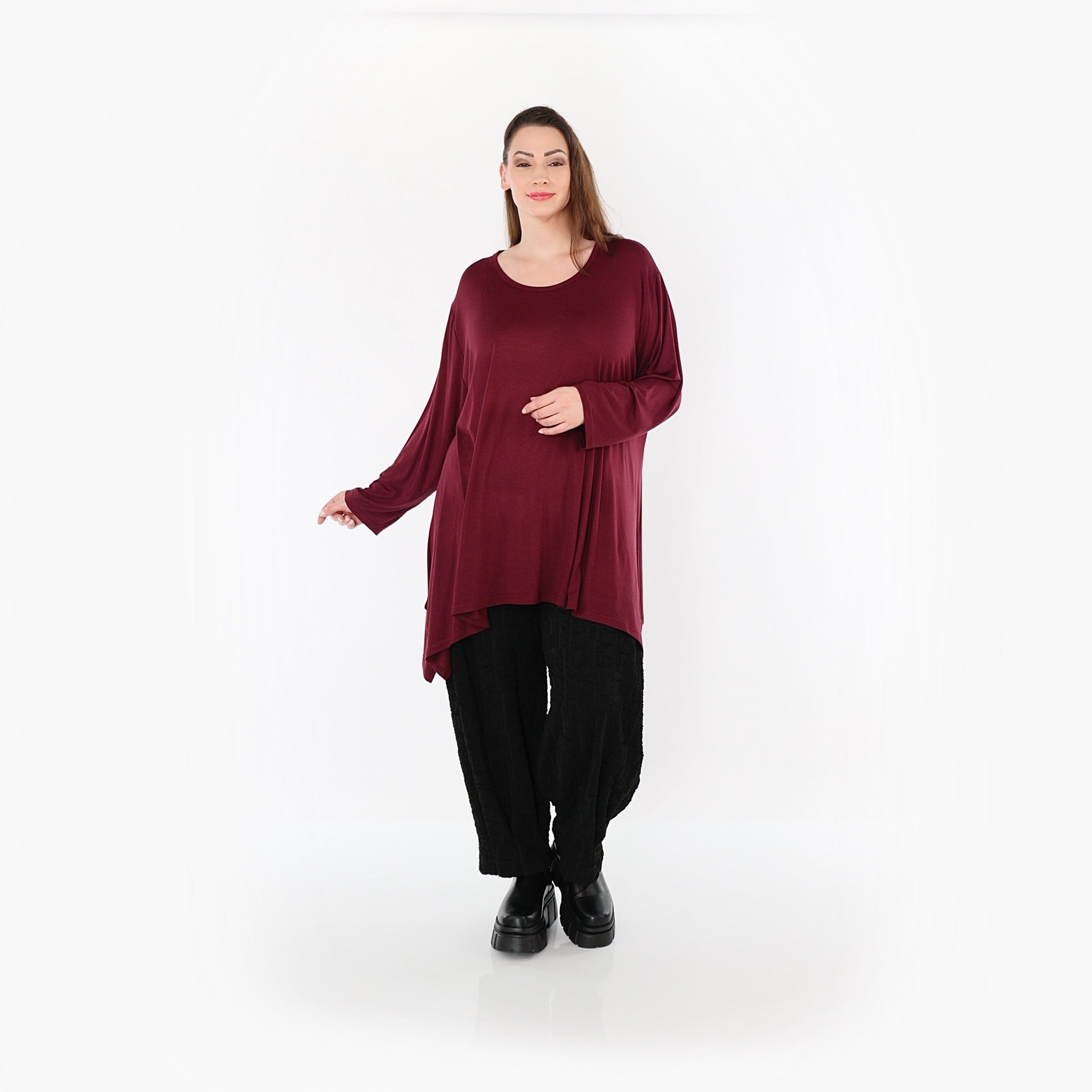 01019 "BasicLove" Shirt – Burgundy