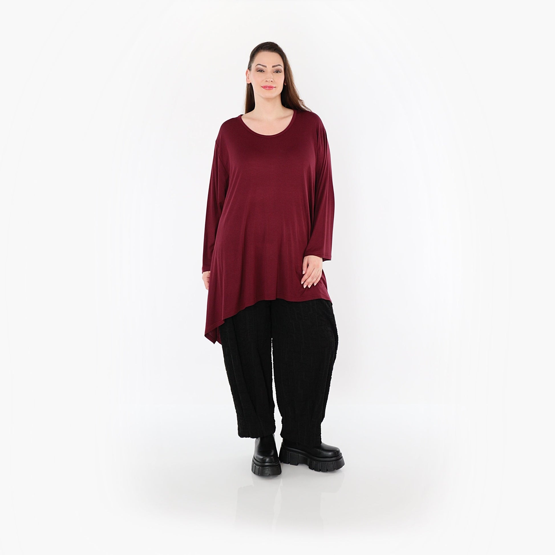01019 "BasicLove" Shirt – Burgundy