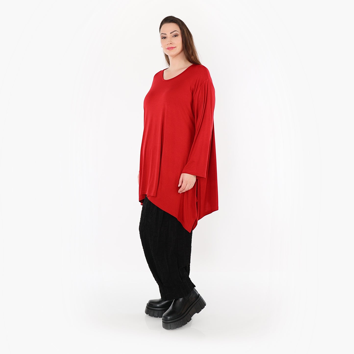 01019 "BasicLove" Tunic – Dark red