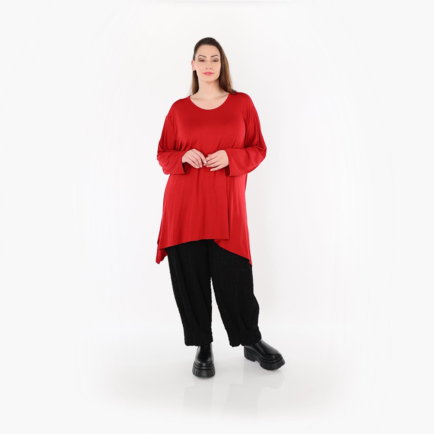 01019 "BasicLove" Tunic – Dark red