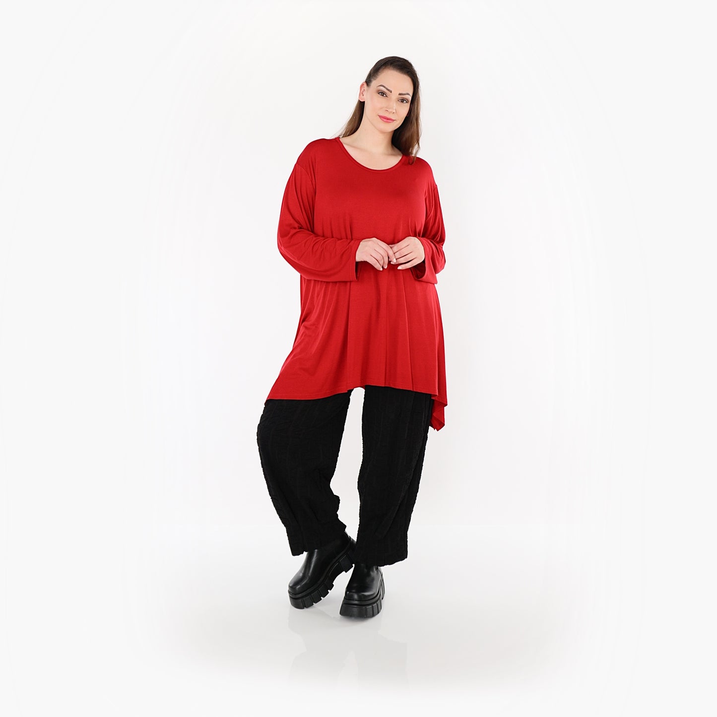 01019 "BasicLove" Tunic – Dark red