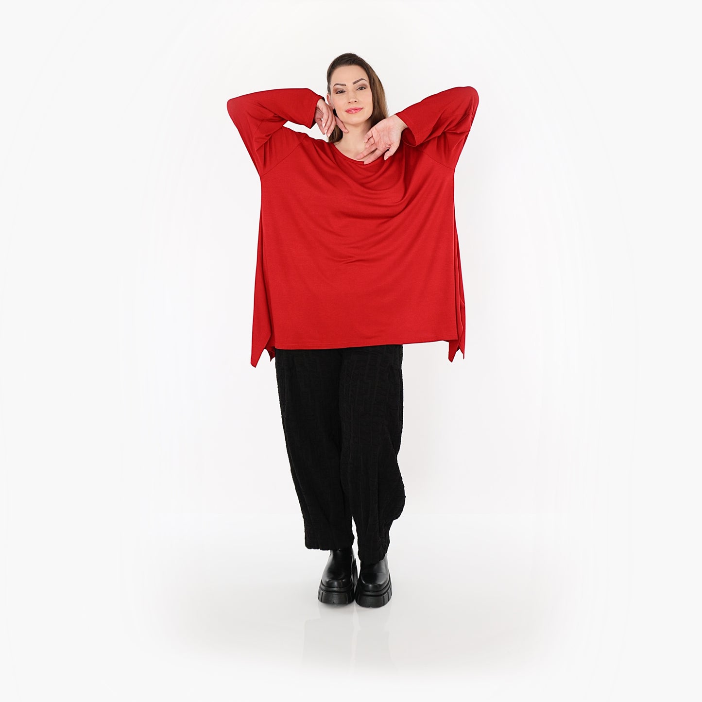 01019 "BasicLove" Tunic – Dark red