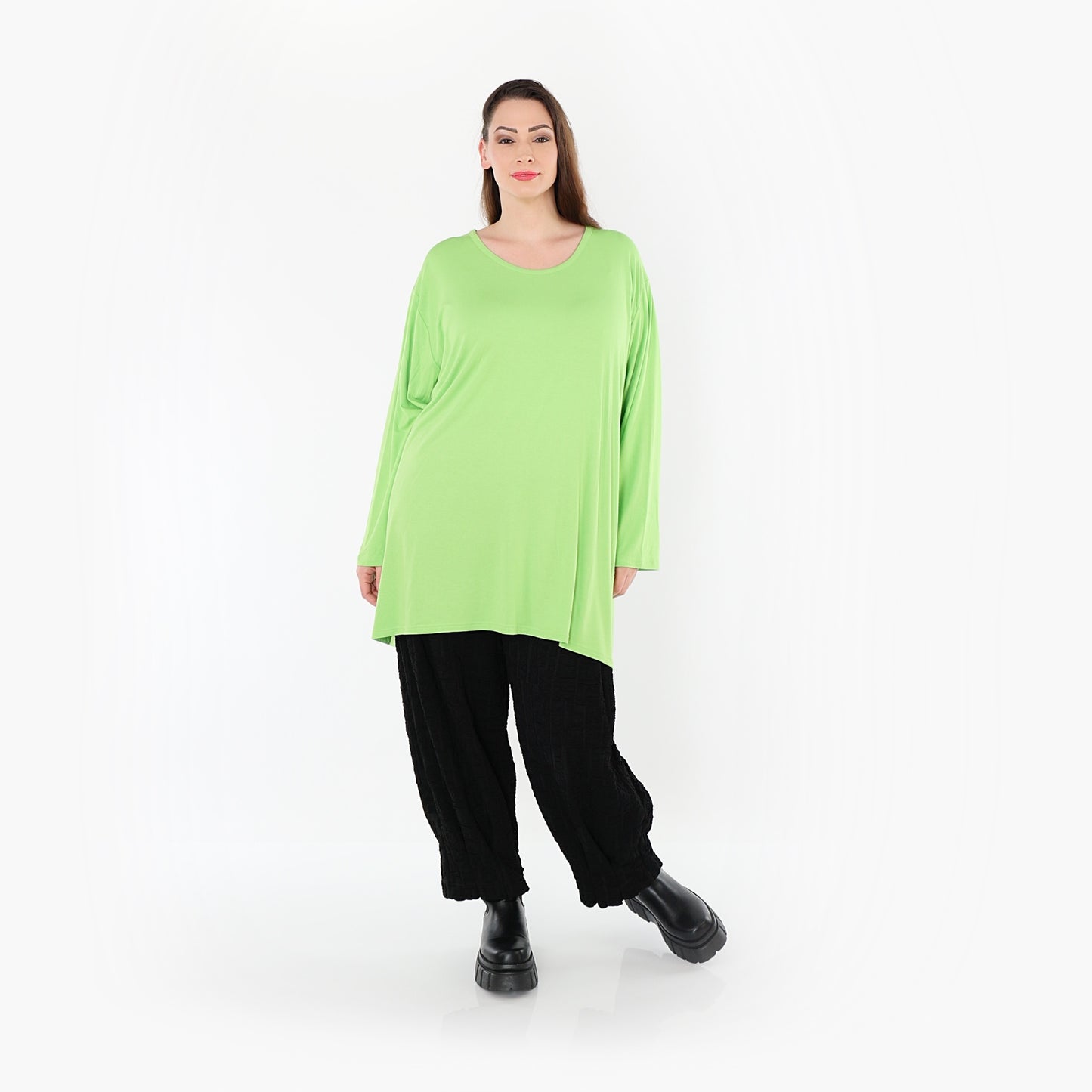 07054 "BasicLove" Tunic – Apple green