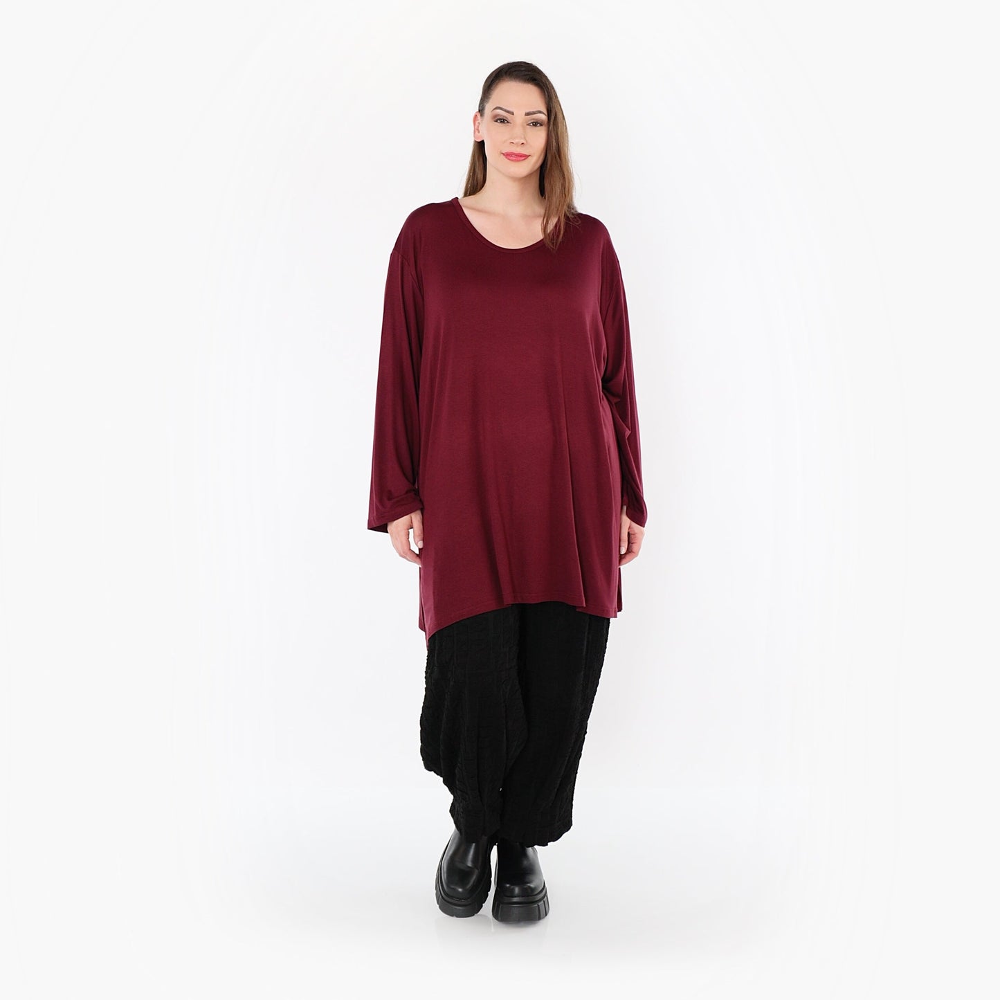 07054 "BasicLove" Shirt – Burgundy
