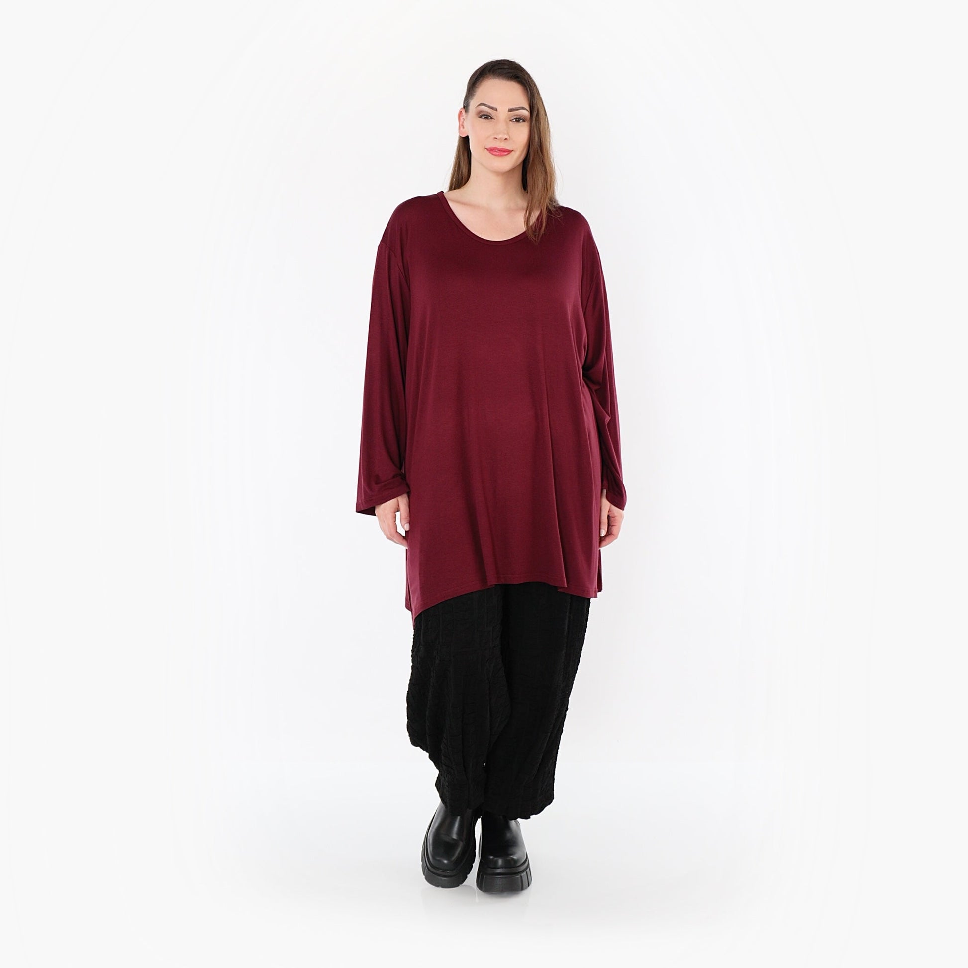 07054 "BasicLove" Shirt – Burgundy