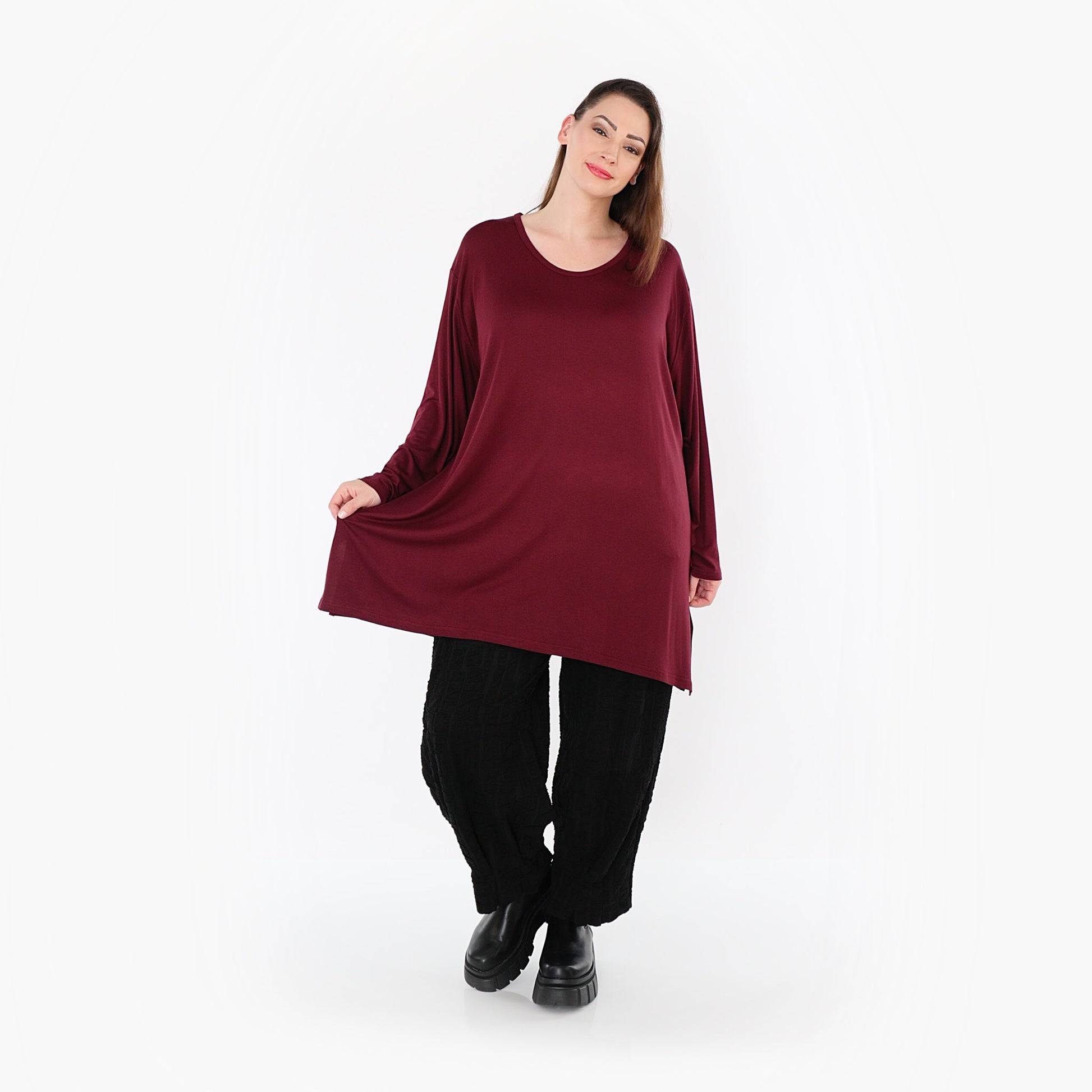 07054 "BasicLove" Shirt – Burgundy