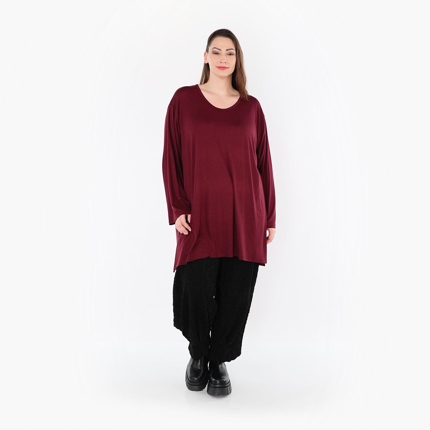 07054 "BasicLove" Shirt – Burgundy