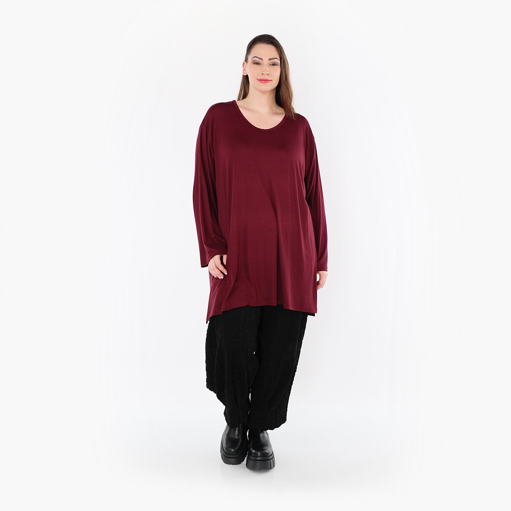 07054 "BasicLove" Shirt – Burgundy
