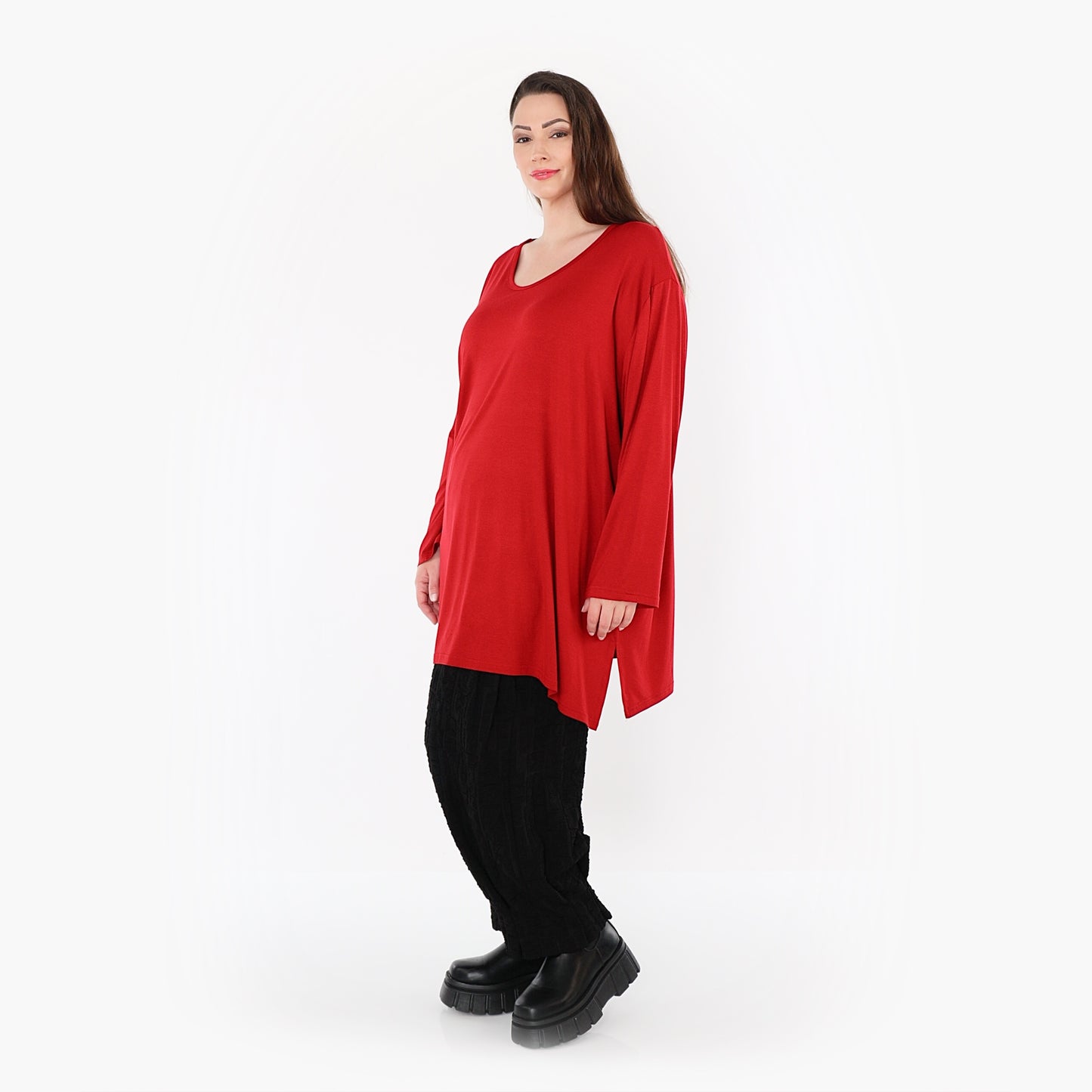 07054 "BasicLove" Tunic – Dark red