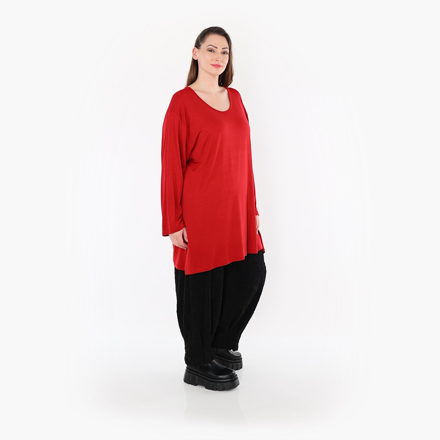 07054 "BasicLove" Tunic – Dark red
