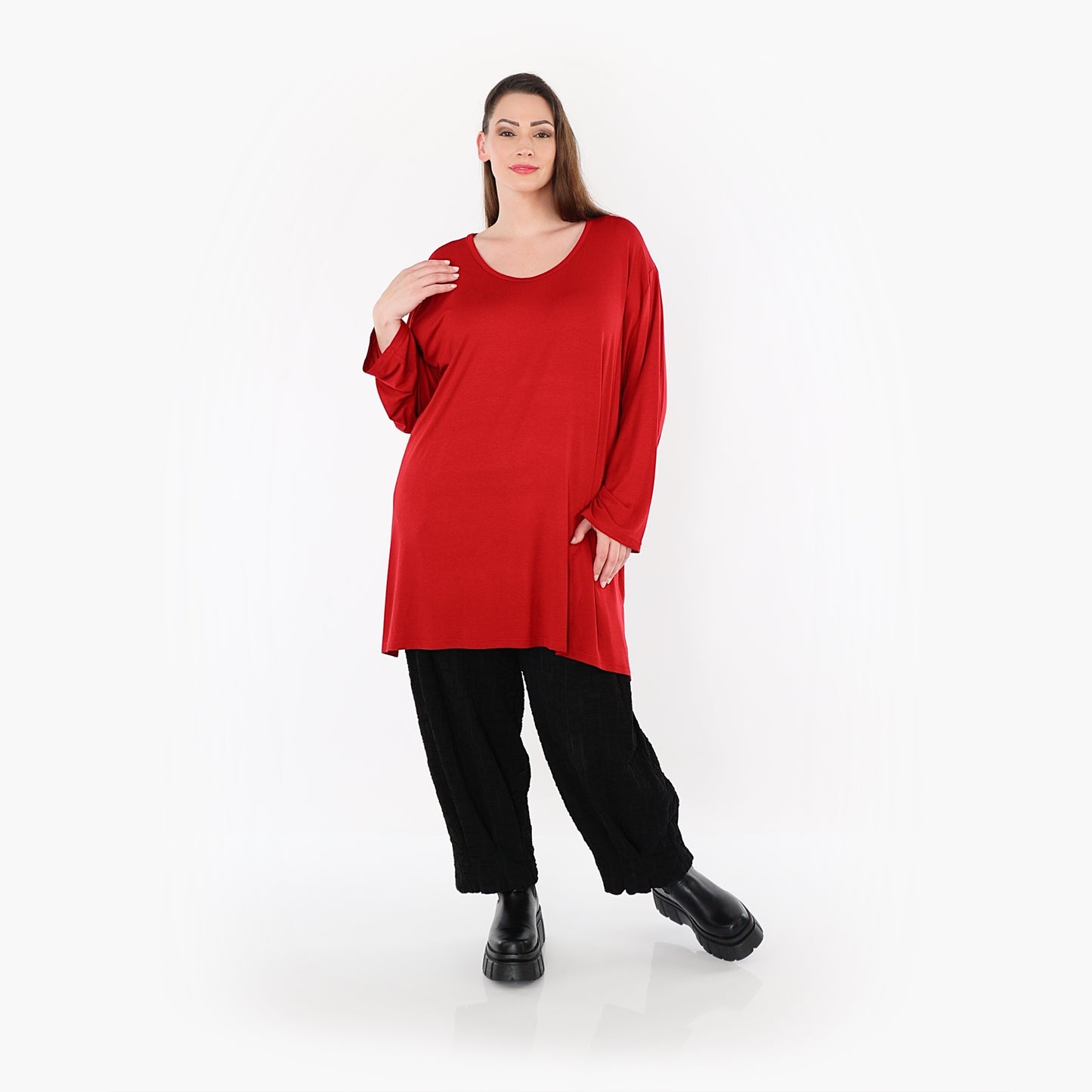 07054 "BasicLove" Tunic – Dark red