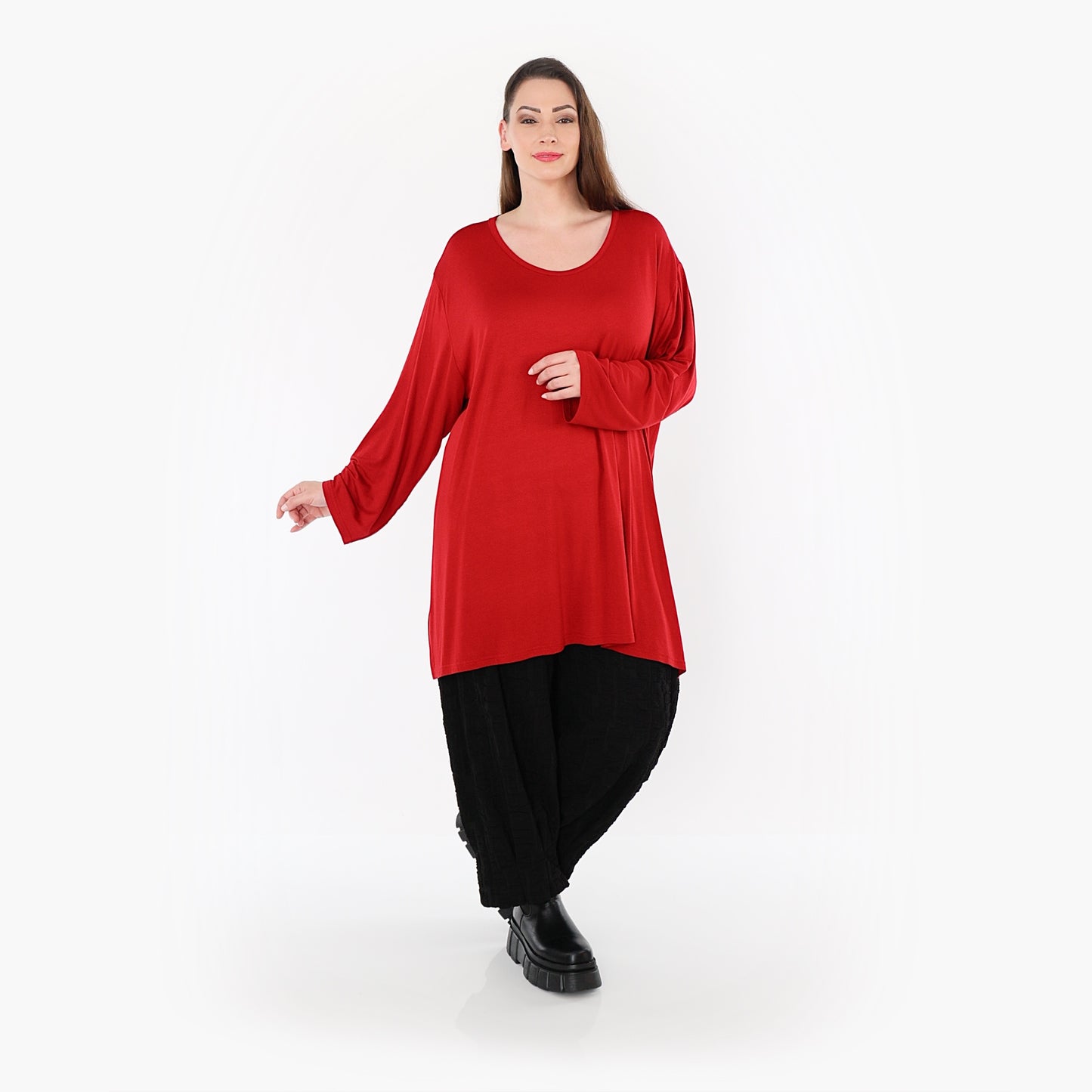 07054 "BasicLove" Tunic – Dark red