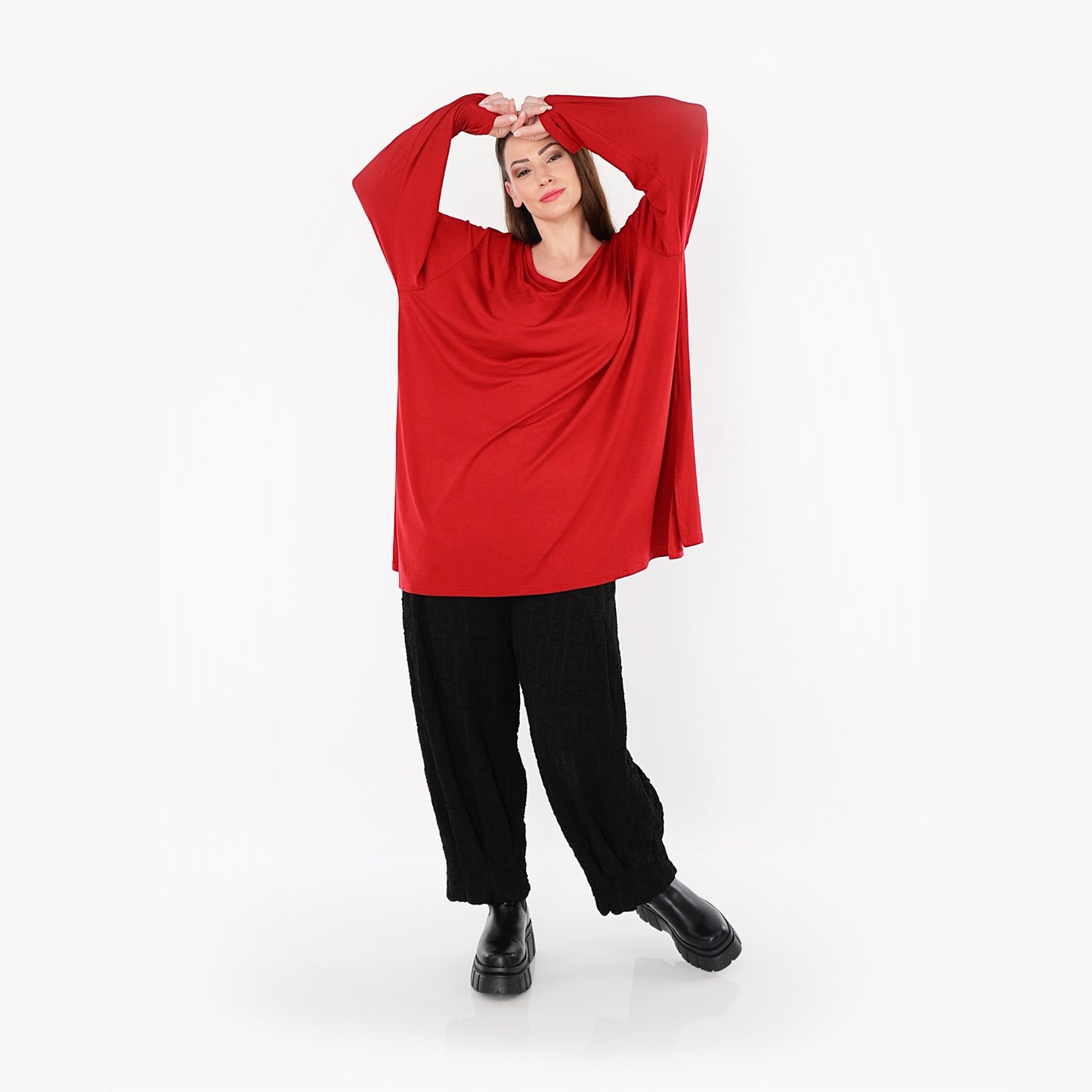 07054 "BasicLove" Tunic – Dark red