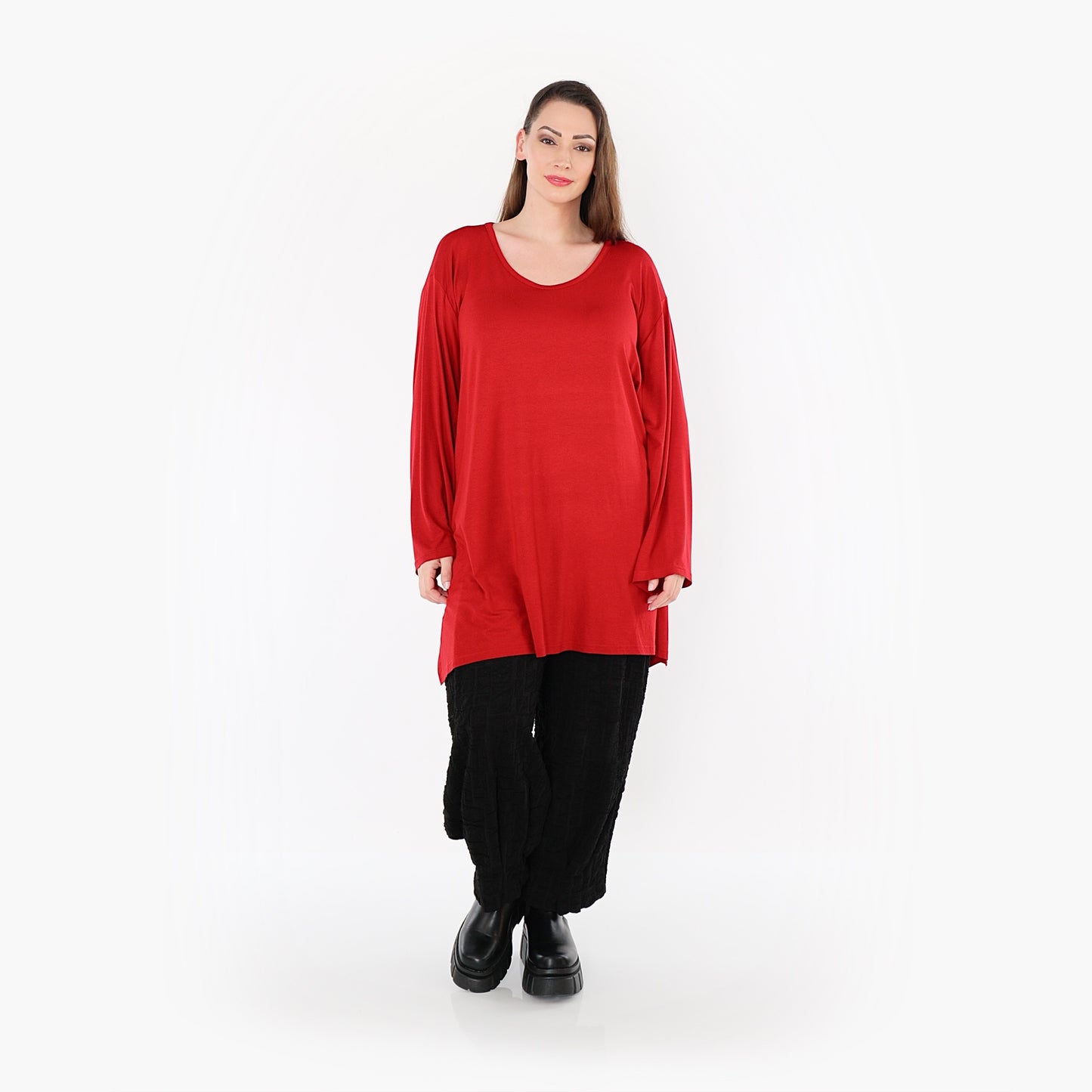 07054 "BasicLove" Tunic – Dark red