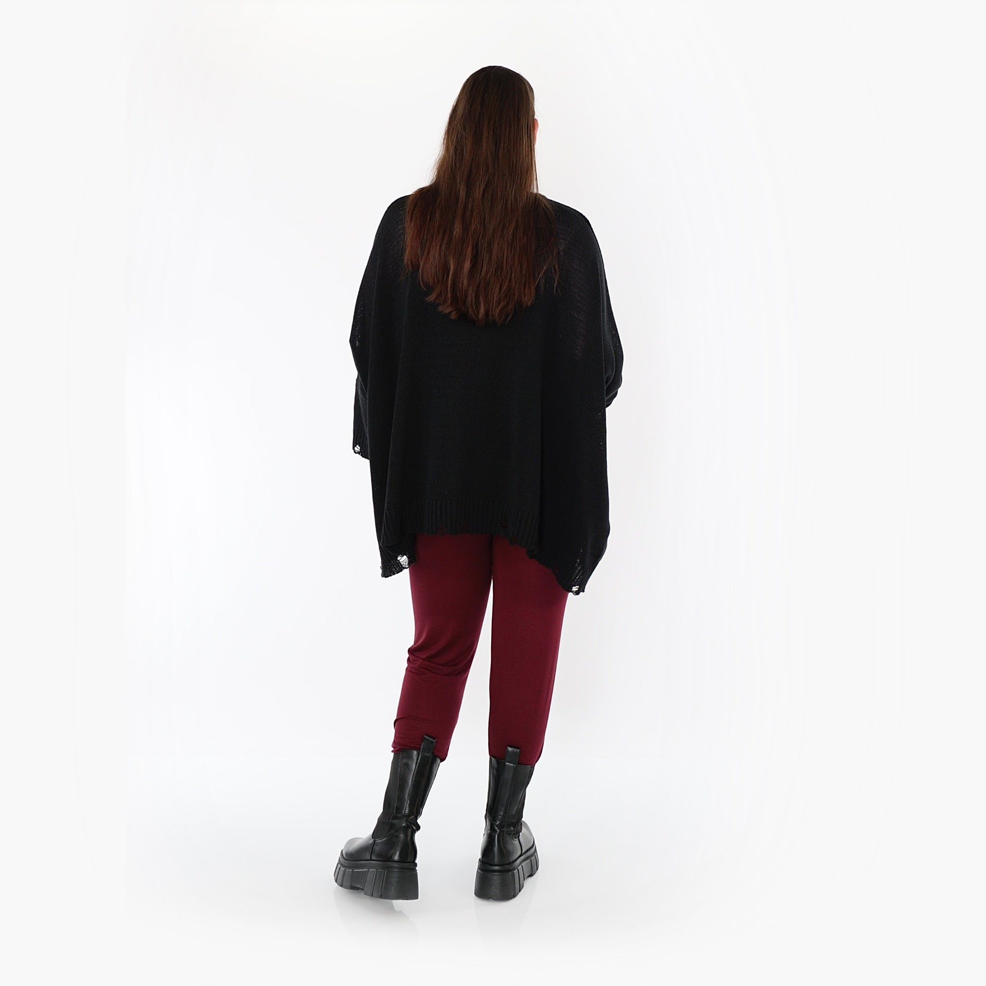 0P100 "BasicLove" Leggings – Burgundy