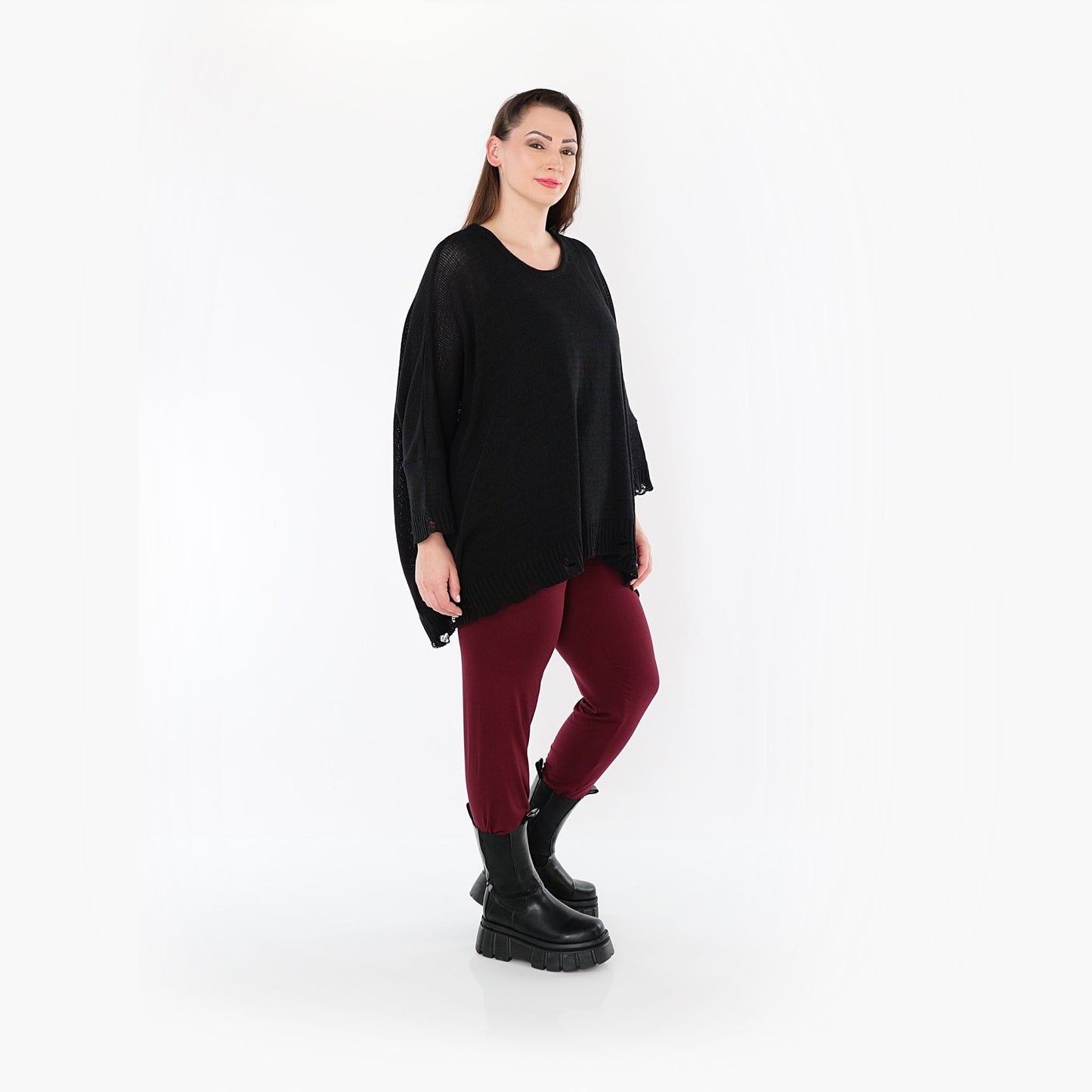 0P100 "BasicLove" Leggings – Burgundy