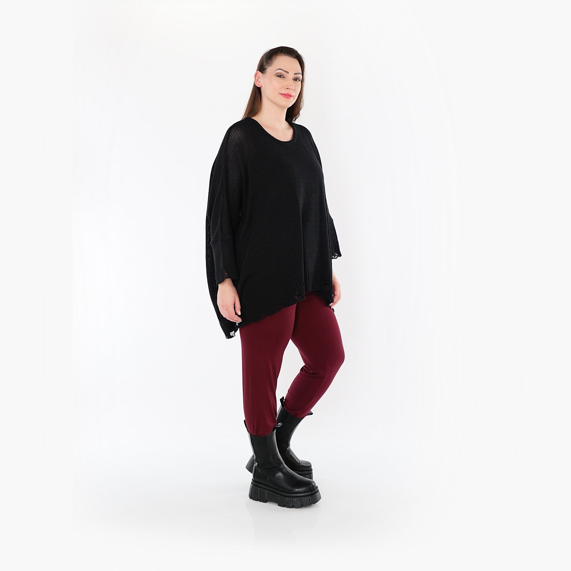0P100 "BasicLove" Leggings – Burgundy