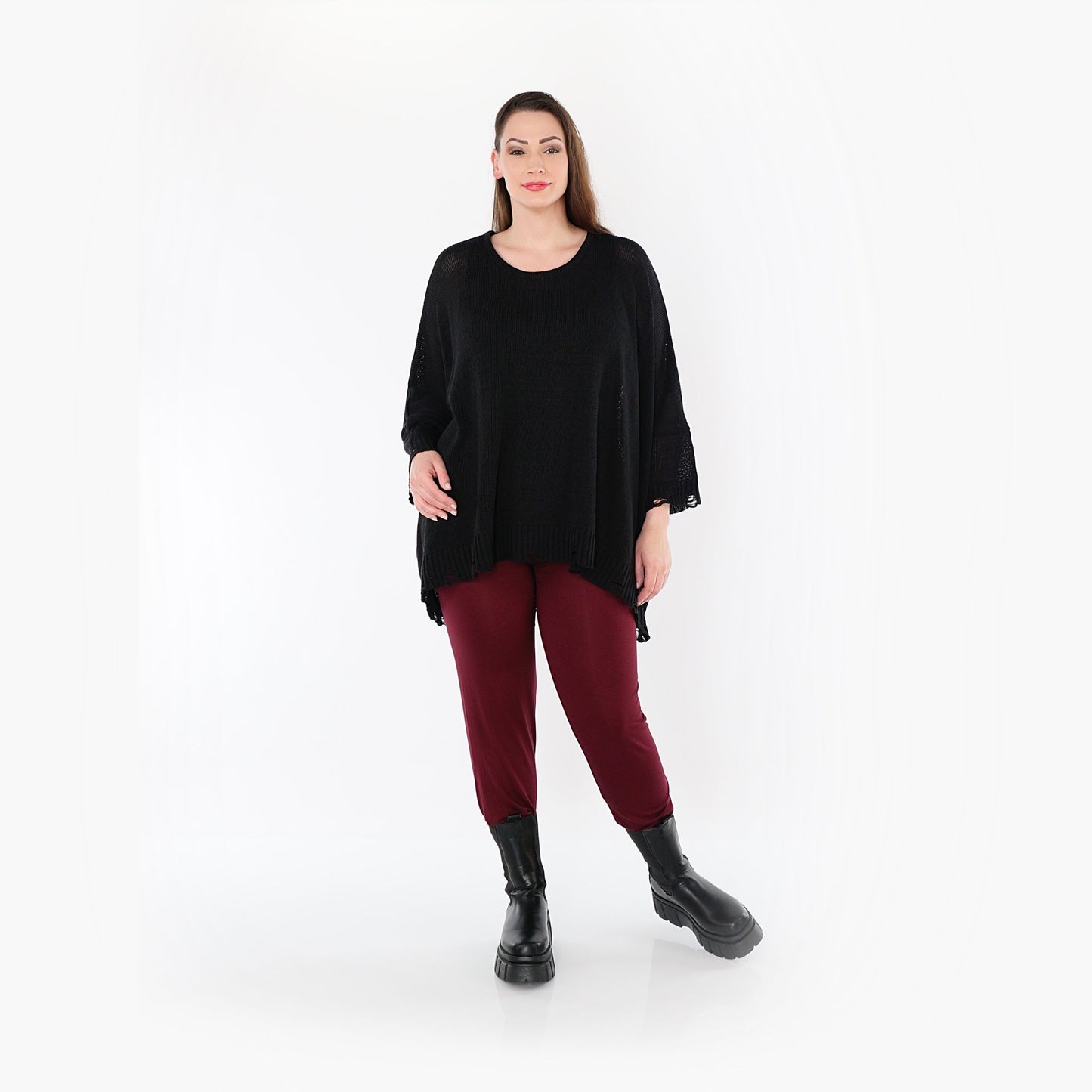 0P100 "BasicLove" Leggings – Burgundy