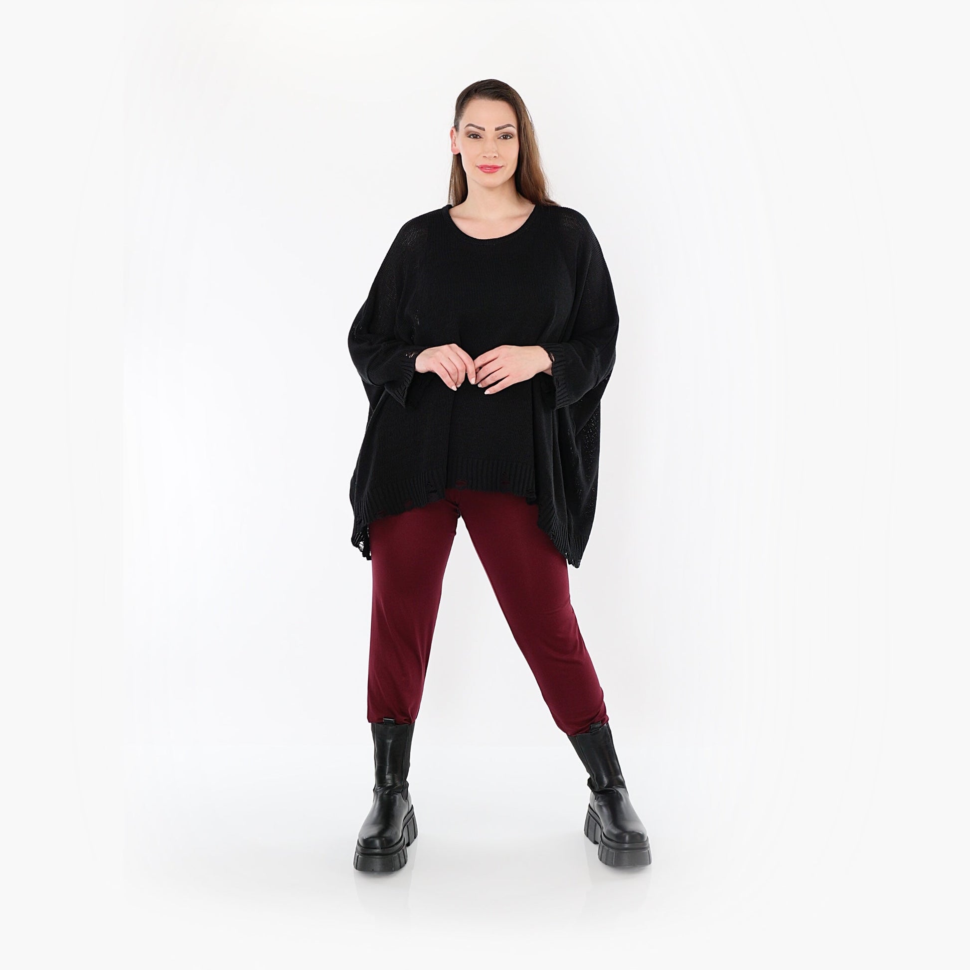 0P100 "BasicLove" Leggings – Burgundy