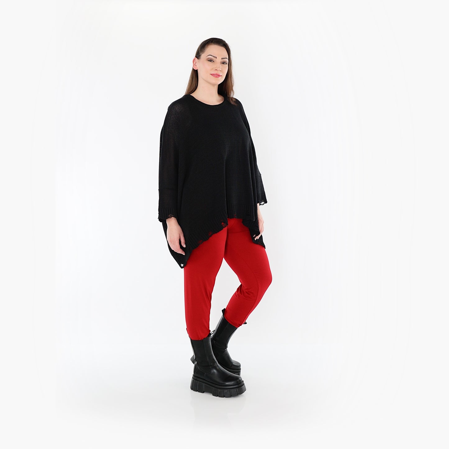 0P100 "BasicLove" Leggings – Dark red
