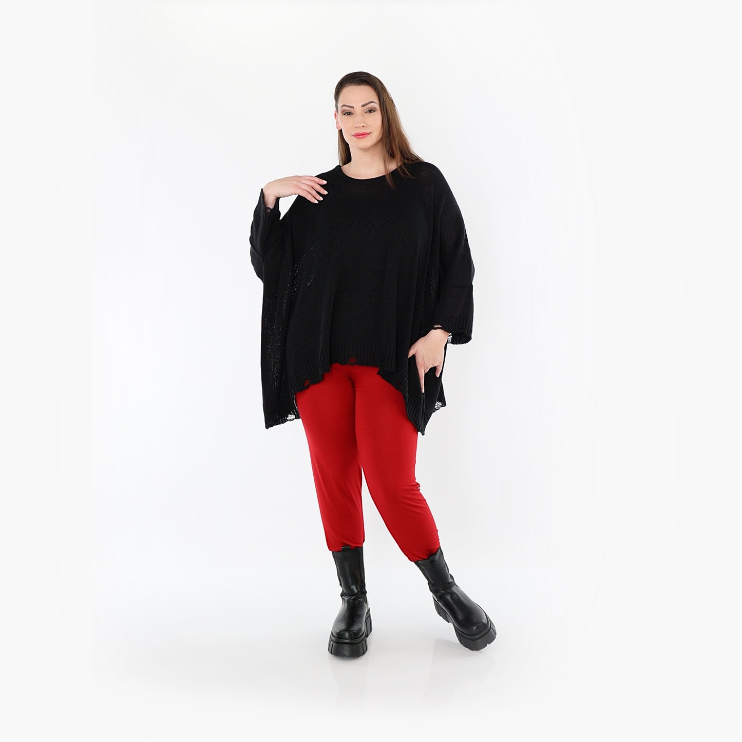 0P100 "BasicLove" Leggings – Dark red