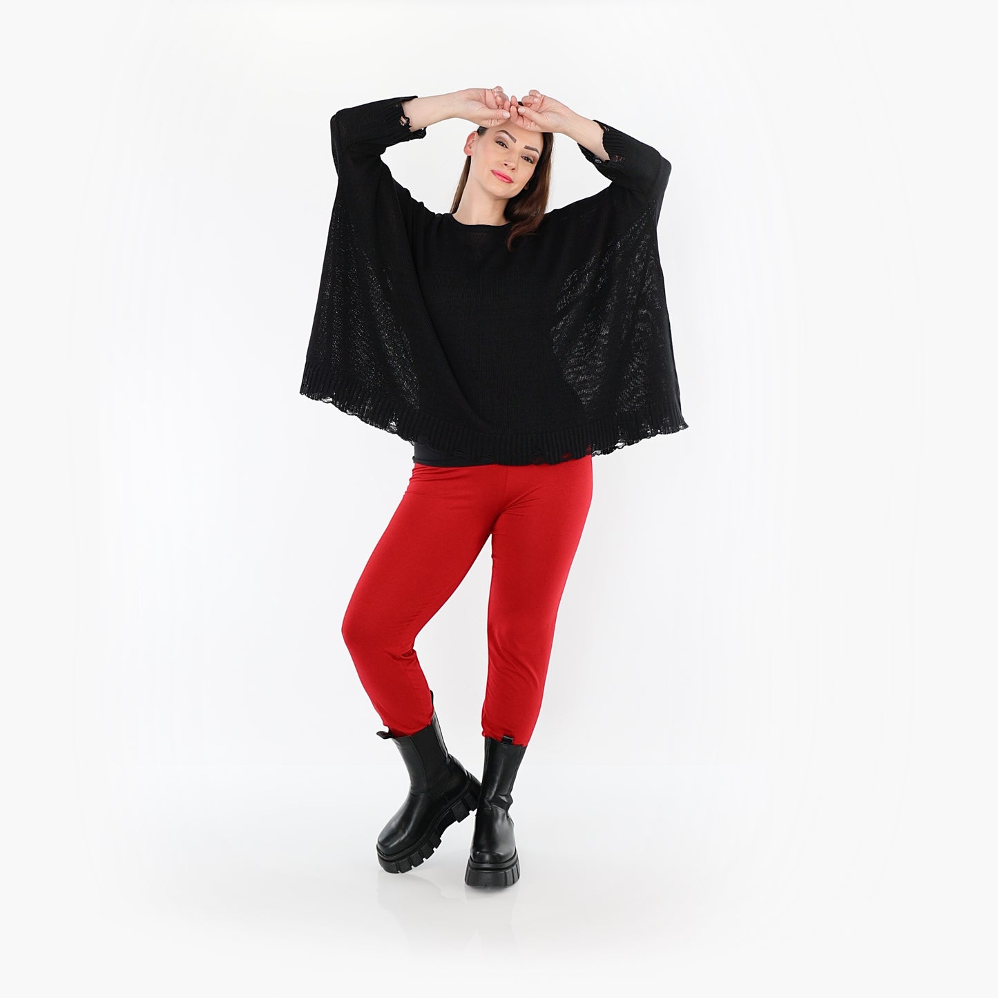 0P100 "BasicLove" Leggings – Dark red