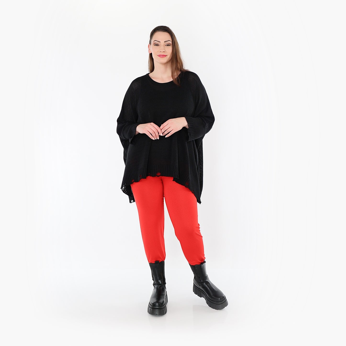 0P100 "BasicLove" Leggings – Light red