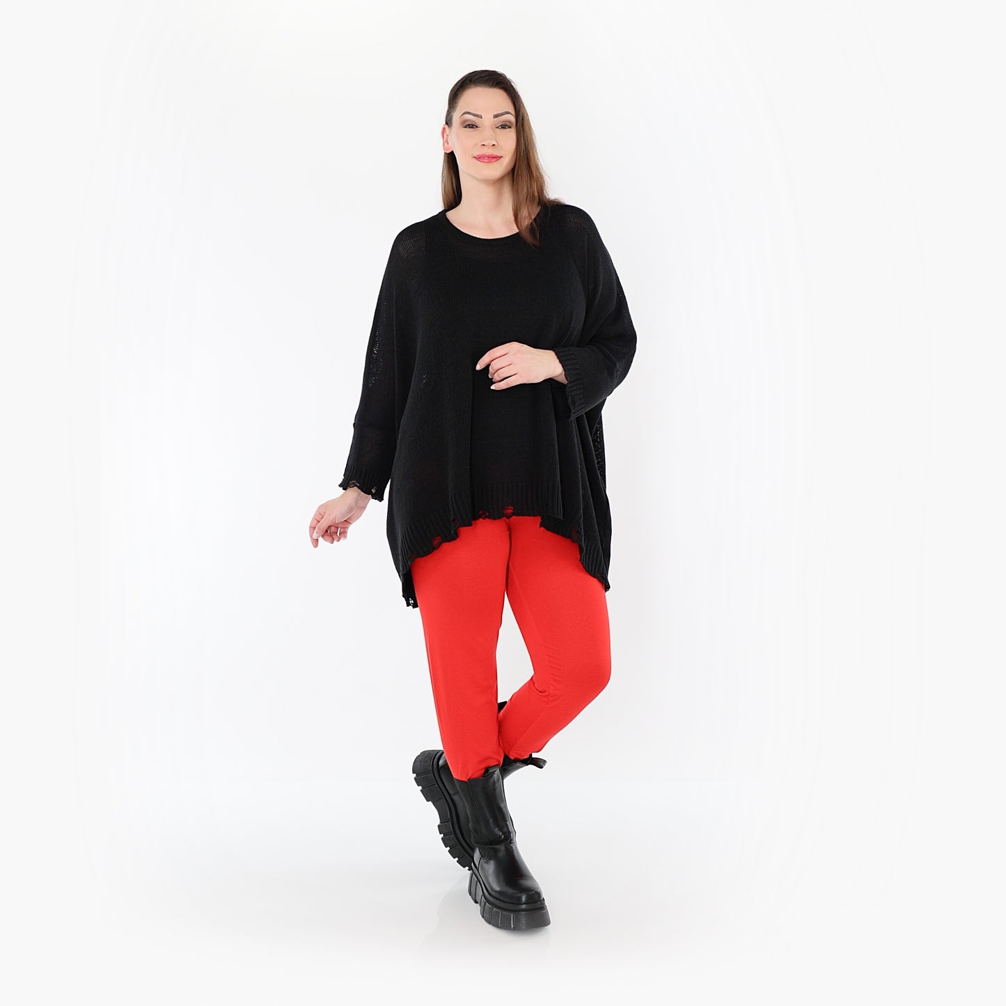 0P100 "BasicLove" Leggings – Light red