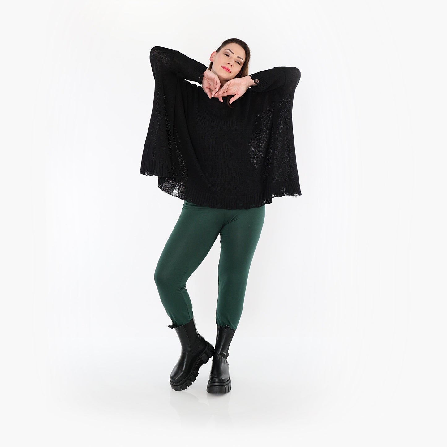 0P100 "BasicLove" Leggings – Smaragd