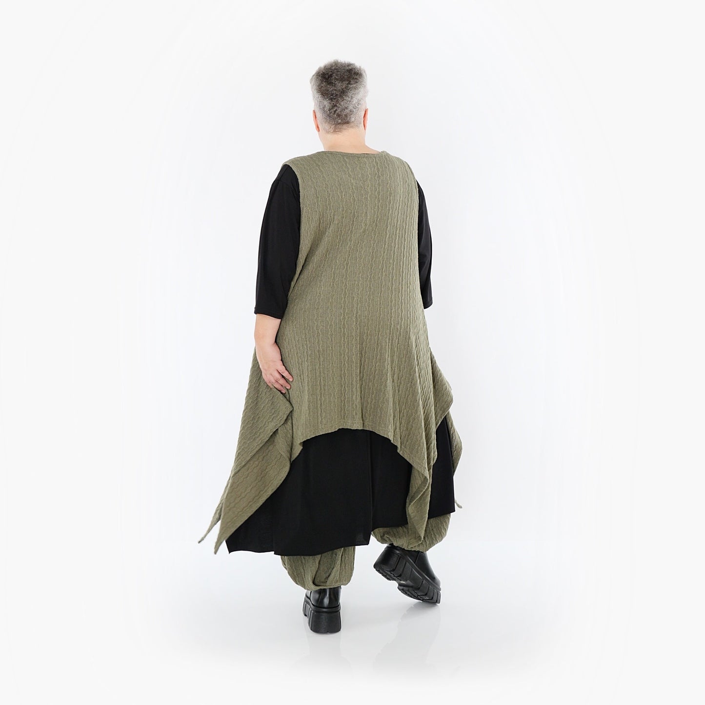 Akh 1532 03067 Dress Olive 3