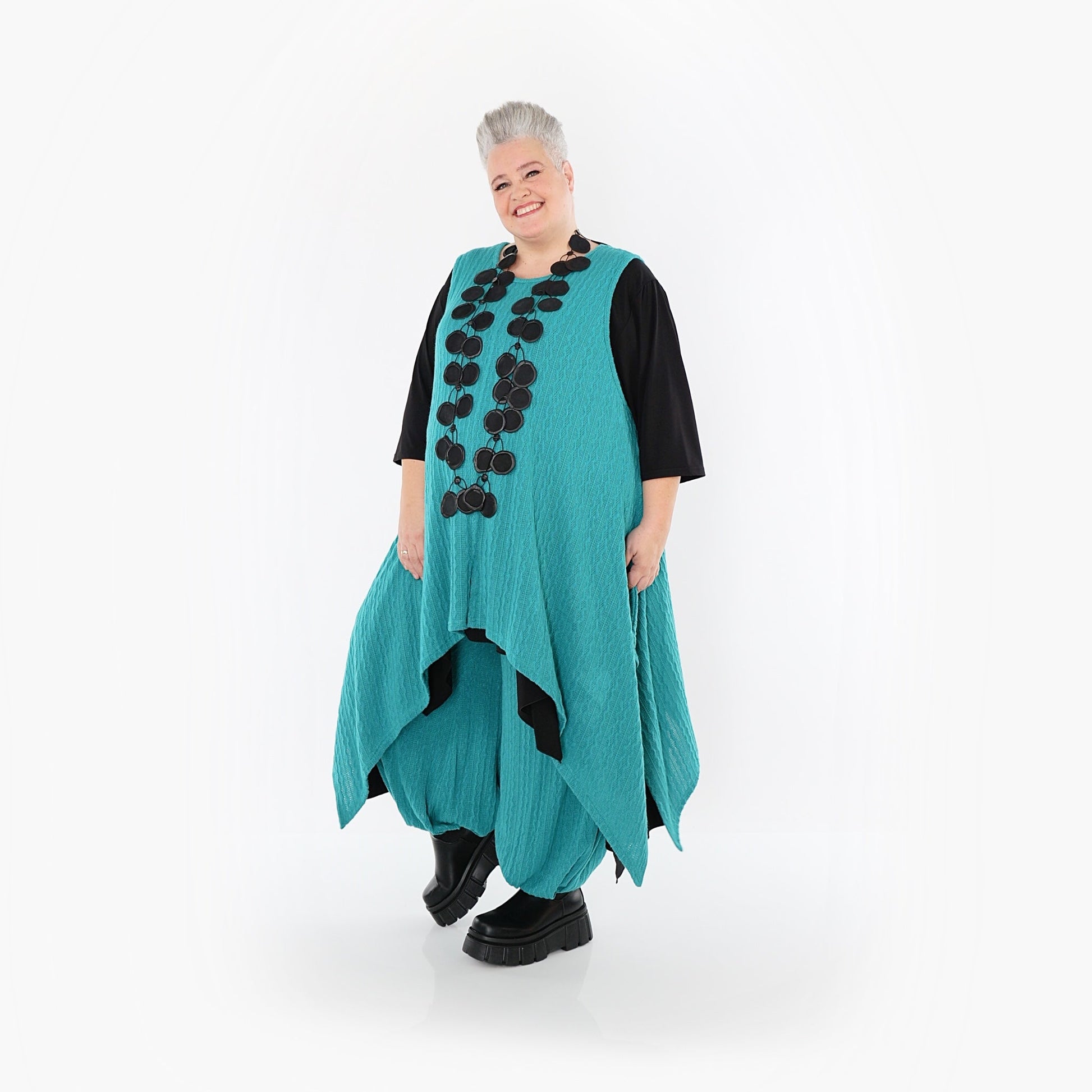 Akh 1532 03067 Dress Petrol Blue 2