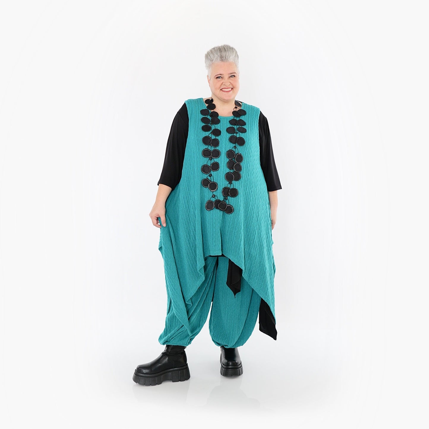 Akh 1532 03067 Dress Petrol Blue 5