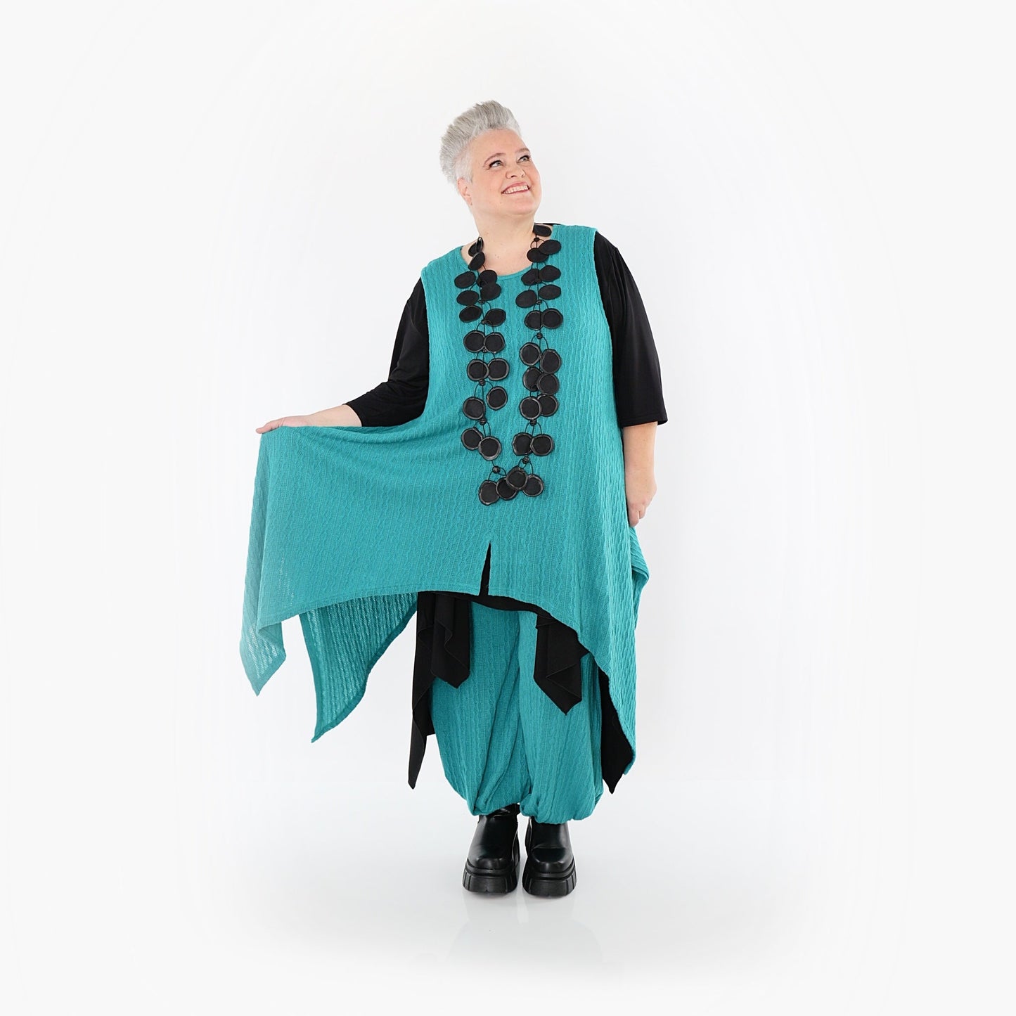 Akh 1532 03067 Dress Petrol Blue 6