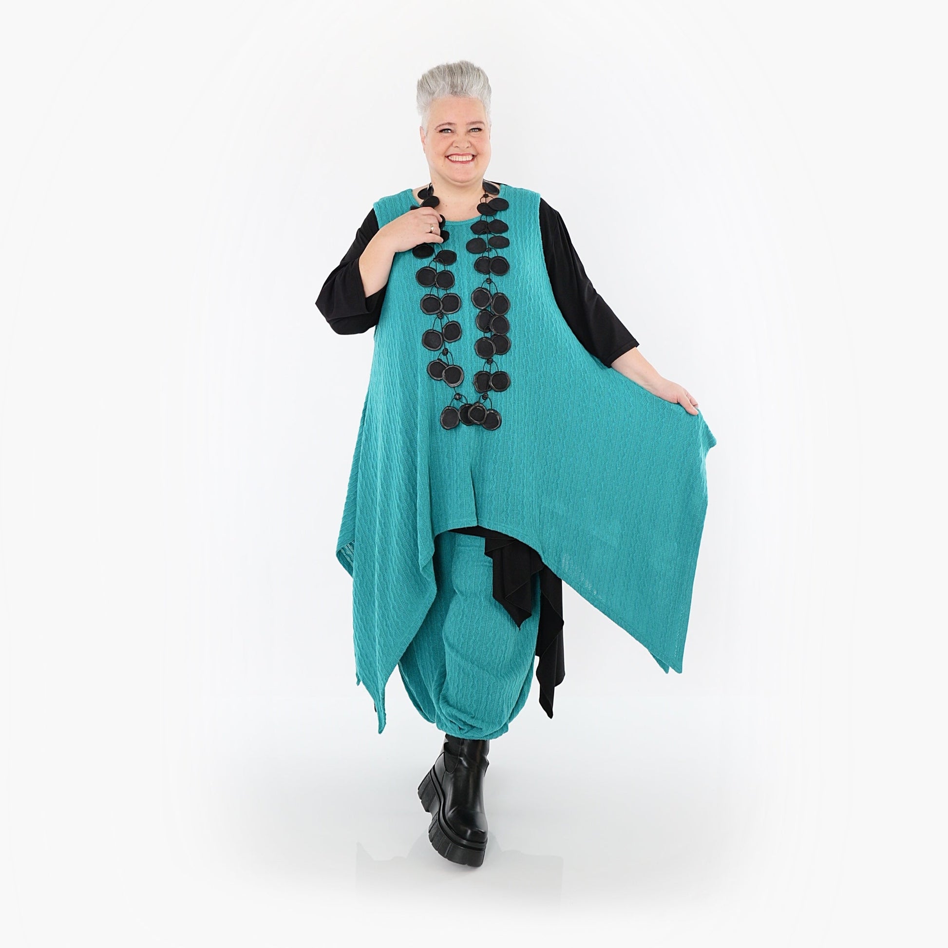 Akh 1532 03067 Dress Petrol Blue 7