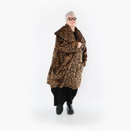 Akh 1533 01776 Coat Cognac Black