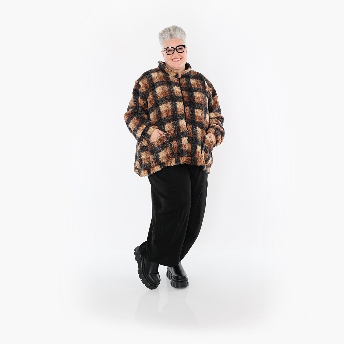 Akh 1535 07017 Jacket Cognac Beige Grey